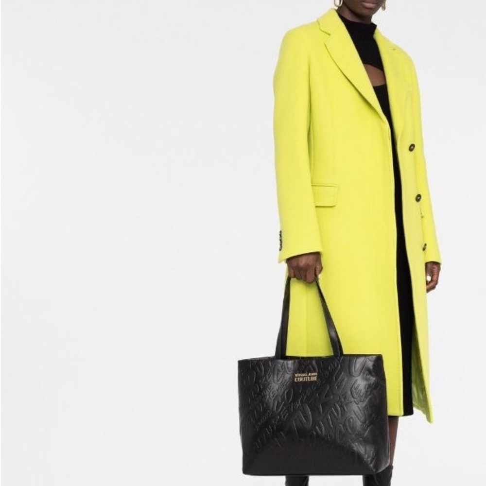 new VERSACE logo embossed tote in black 1588j